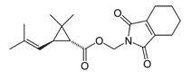 Estructura y fórmula molecular de la tetrametrina