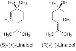 Estructura del Linalool. Imagen tomada de www3.hhu.de