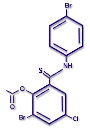 Fórmula molecular de la brotianida