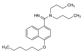 Fórmula y estructura molecular de la bunamidina