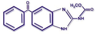 Molecular structure of MEBENDAZOLE