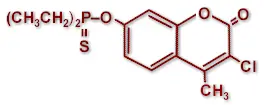 Fórmula molecular del coumaphós