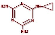 Fórmula molecular de la ciromazina