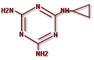 Molecular structure of cyromazine