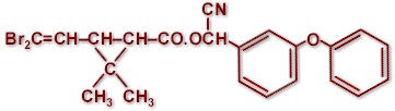 Fórmula molecular de la deltametrina