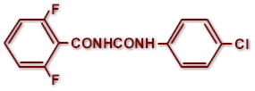 Molecular structure of DIFLUBENZURON