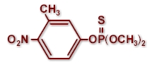 Fórmula molecular del fenitrotión