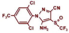 Molecular structure of FIPRONIL, one of the most used ectoparasiticides