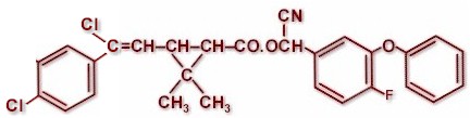 Molecular structure of FLUMETHRIN