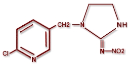 Molecular structure of imidacloprid