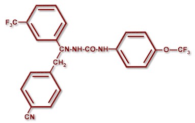 Fórmula molecular de la metaflumizona