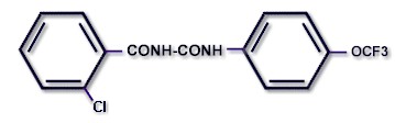 Molecular structure of TRIFLUMURON