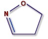 Estructura química del isoxazol.