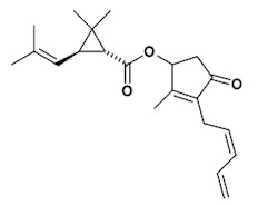 Chemical structure of PYRETHRIN II