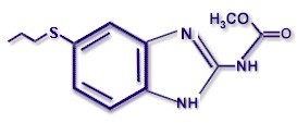 Molecular structure of ALBENDAZOLE