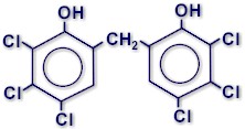Fórmula molecular del hexaclorofeno