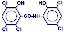 Molecular structure of OXYCLOZANIDE