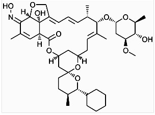 Estructura molecular de la selamectina