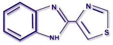Fórmula molecular del tiabendazol